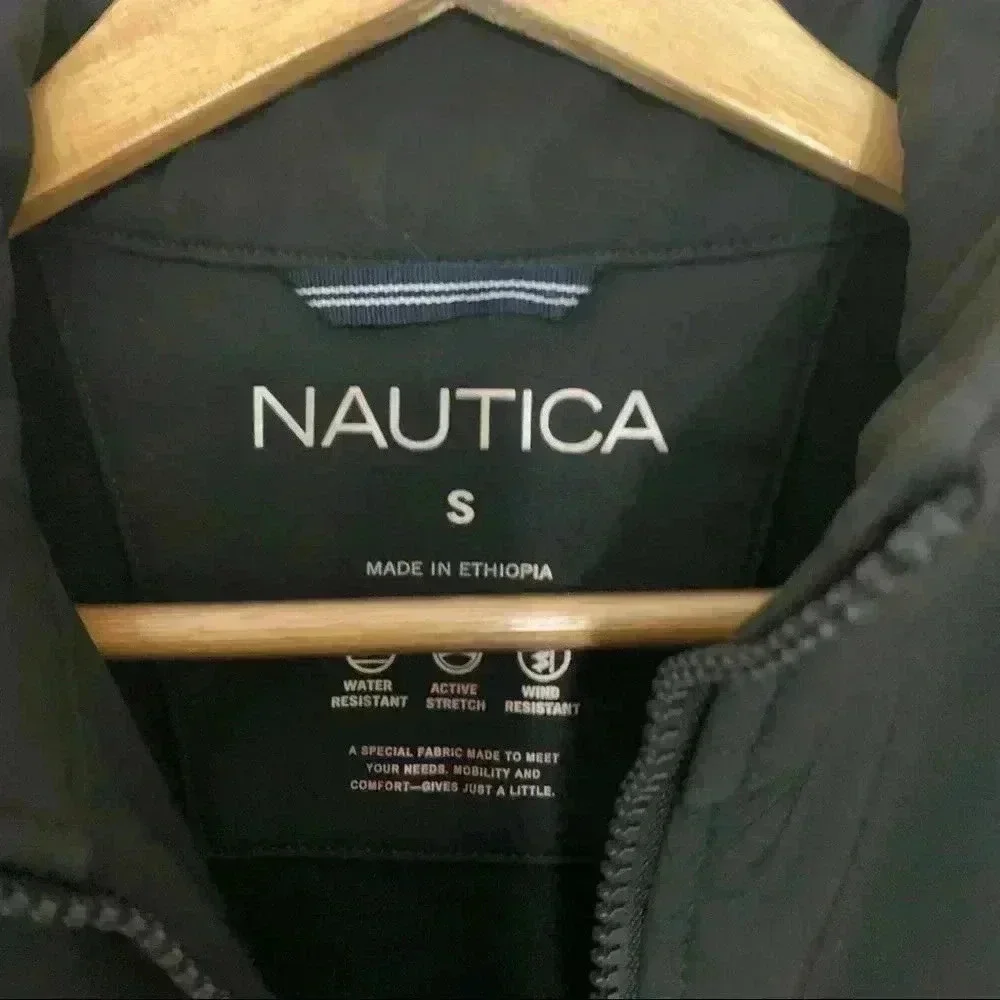 Nautica black rain resistant jacket